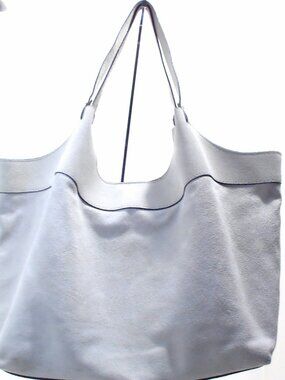 Anna Paola, Grey Suede Slouchy Double Handle Tote Bag